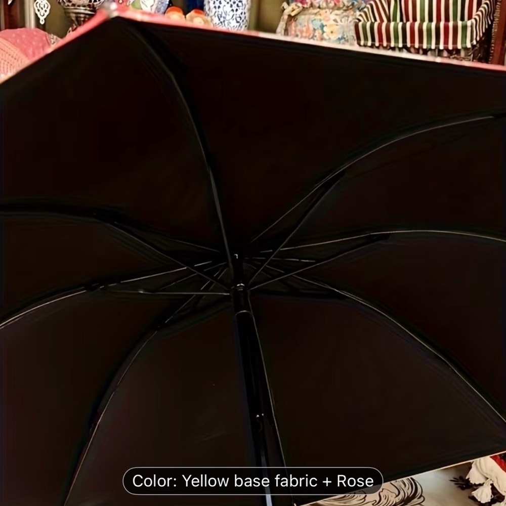 Floral Umbrella with Vibrant Roses - Picture 4 of 6